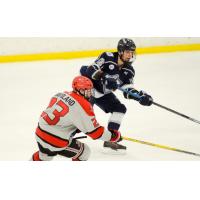 Shane Haviland of the New Jersey Titans (left) vs. the Wilkes-Barre/Scranton Knights