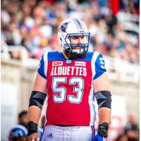 Montreal Alouettes offensive lineman Philippe Gagnon