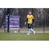 Forward Madison FC goalkeeper Philipp Marceta