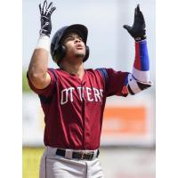 Catcher Carlos Castro with the Evansville Otters