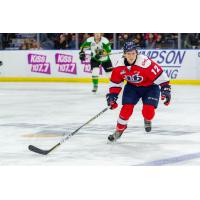 Forward Adam Hall with the Lethbridge Hurricanes