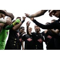 Birmingham Legion FC midfielder Daigo Kobayashi in the huddle