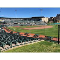 Extended fan safety netting at Frontier Field, home of the Rochester Red Wings