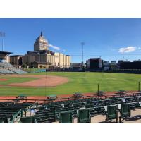 Extended fan safety netting at Frontier Field, home of the Rochester Red Wings