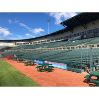 Extended fan safety netting at Frontier Field, home of the Rochester Red Wings