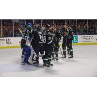 Utah Grizzlies shake hands