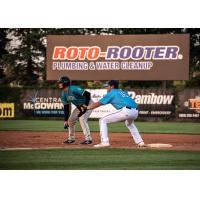 St. Cloud Rox first baseman Jack Kelly (right) keeps a Rochester Honkers base runner close