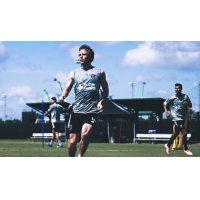 Jackson Yueill trains alongside his San Jose Earthquakes teammates in Orlando, FL