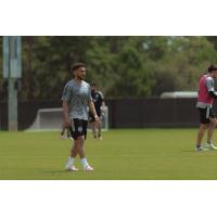 Cristian Roldan trains in Orlando with his Seattle Sounders FC teammates