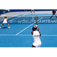 Venus Williams (right) and Arina Rodionova of the Washington Kastles