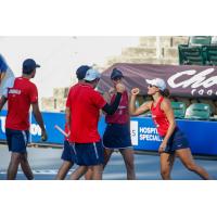 Washington Kastles getting ready to play