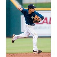 Infielder Andres Gimenez with the Columbia Fireflies