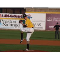 J.T. Brubaker pitching for the West Virginia Power