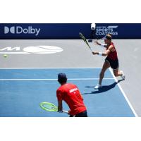 The Washington Kastles battles in mixed doubles