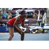 Venus Williams awaits a return for the Washington Kastles