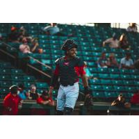 Catcher Roy Morales with the Winnipeg Goldeyes