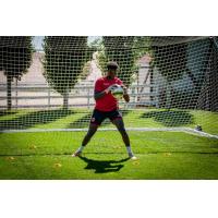 Bilaal Hassan, from the Cavalry FC U20 development team trains with the Cavalry FC First team