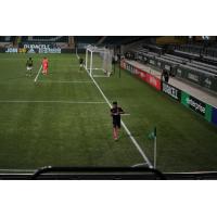 Seattle Sounders FC Forward Raul Ruidiaz celebrates his second goal against Portland on Sunday