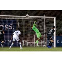 Colorado Springs Switchbacks FC goalkeeper Abraham Rodriguez vs. Austin Bold FC