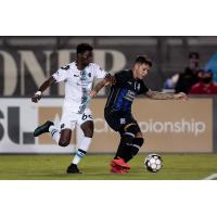 Colorado Springs Switchbacks FC with possession vs. Austin Bold FC