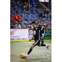 Midfielder Julio Varela with the Turlock Cal Express