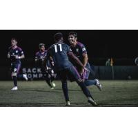 South Georgia Tormenta FC celebrates a Jad Arslan goal