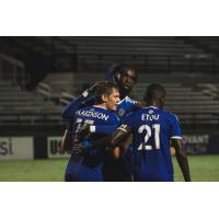 Charlotte Independence celebrates a goal