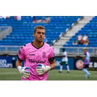 Forward Madison FC goalkeeper Philipp Marceta vs. the Greenville Triumph