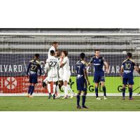 Charlotte Independence celebrates a goal