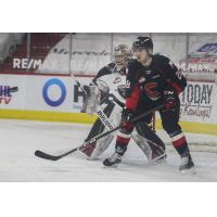 Blake Eastman of the Prince George Cougars vs. the Vancouver Giants