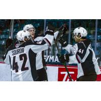 Vancouver Giants celebrate a goal vs. the Prince George Cougars