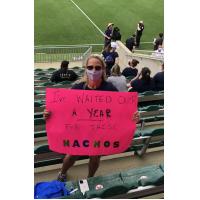 A North Carolina Courage fan exults in the team's return
