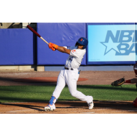 Khalil Lee hit his first home run of the season on Saturday night for the Syracuse Mets