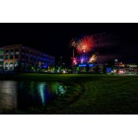 Fireworks over Blue Wahoos Stadium, home of the Pensacola Blue Wahoos