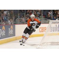 Nolan Baumgartner skating for the Philadelphia Flyers
