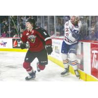 Vancouver defenceman Evan Toth vs. the Kamloops Blazers