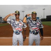 Tampa Tarpons in their Armed Forces Night jerseys