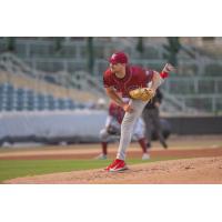 Nick Belzer delivers a pitch against the Gary SouthShore RailCats