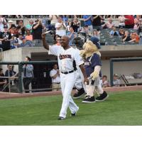 Willie Randolph salutes the crowd at TD Bank Ballpark, home of the Somerset Patriots