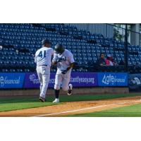 Tampa Tarpons right fielder Alan Mejia rounds the bases