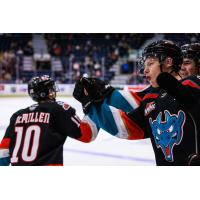 Kelowna Rockets exchange high fives