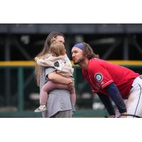 Forrest Wall of the Tacoma Rainiers and his family