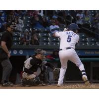 Max Smith of the New York Boulders at bat