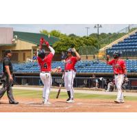 Rome Braves outfielder Willie Carter scores after his home run