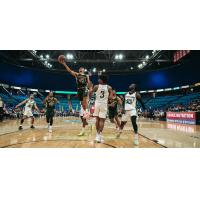 Saskatchewan Rattlers guard Ali Sow vs. the Niagara River Lions