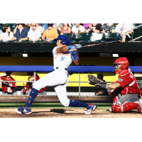 Syracuse Mets' Johneshwy Fargas at Bat