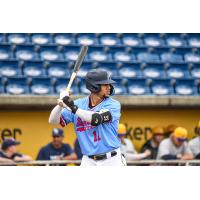 Pensacola Blue Wahoos' Victor Mesa at bat