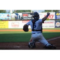 Evansville Otter' catcher Justin Felix in action