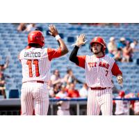 Ottawa Titans' Rodrigo Orozco and AJ Wright Slap Hands