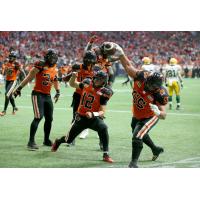 B.C. Lions celebrate a score